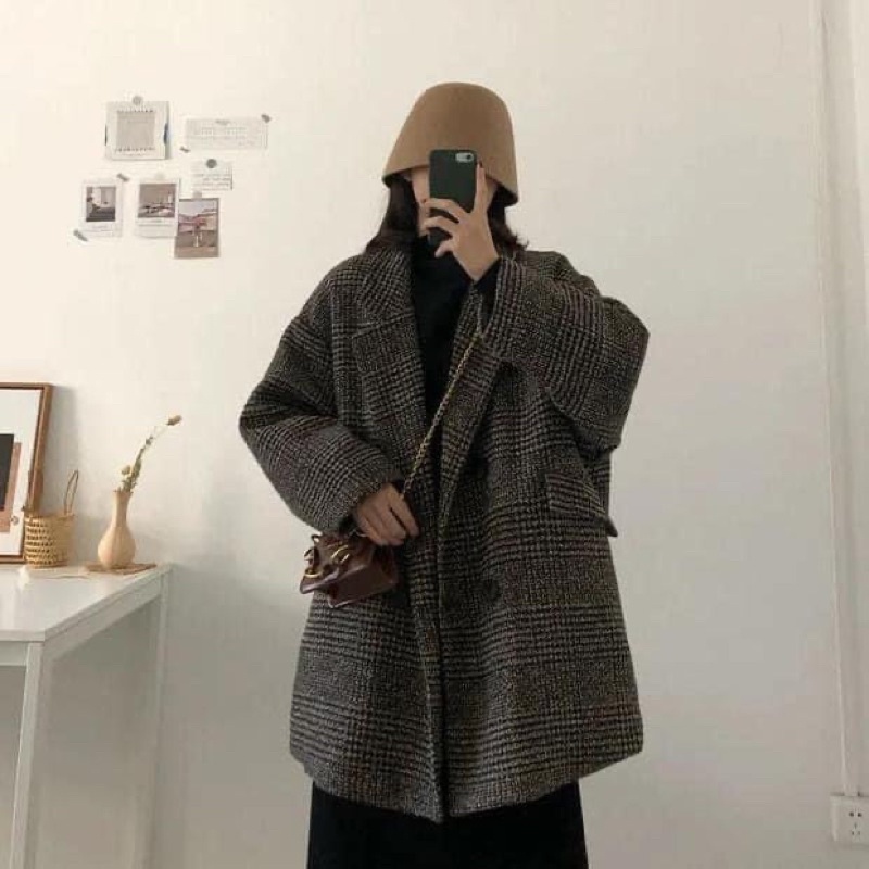 ÁO KHOÁC BLAZER DẠ KẺ | BigBuy360 - bigbuy360.vn