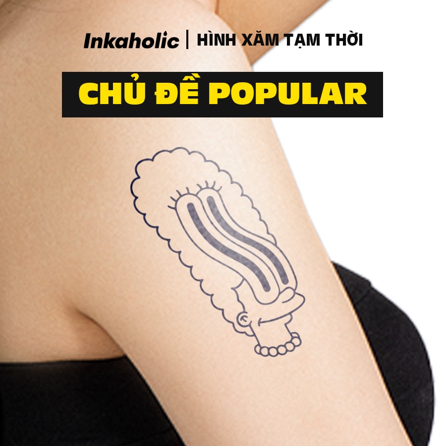 [Popular Collection] Hình xăm dán tạm thời Inkaholic bản to, Y HỆT xăm thật trong 15 ngày, 100% tự nhiên và chống nước