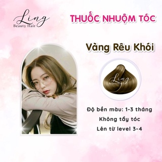 Thuốc nhuộm tóc màu VÀNG RÊU KHÓI, không tẩy tóc lên từ nền nâu đen