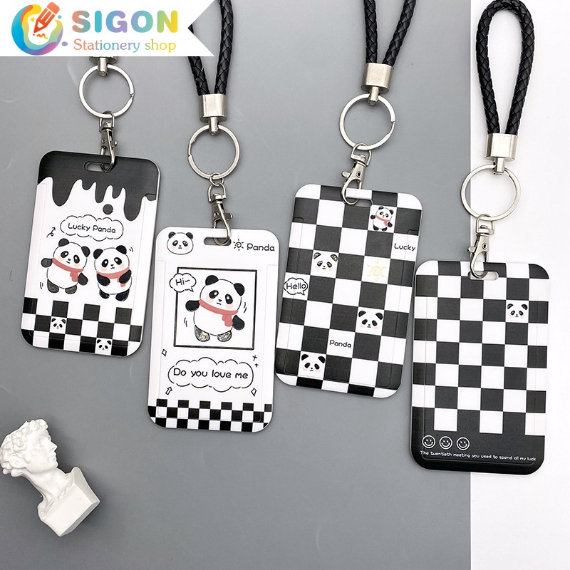 Ví Đựng Thẻ ID / Thẻ ID / Xe Buýt Hình Gấu Trúc Hoạt Hình Chống Mòn / Trầy Xước