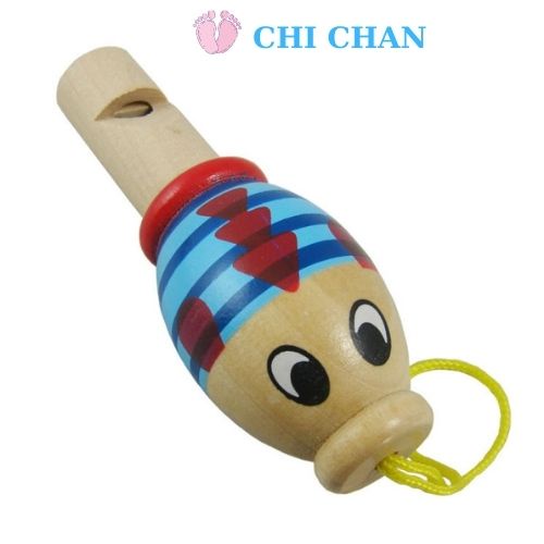 Đồ chơi còi bằng gỗ cho bé nhiều mẫu, còi gỗ con gà, còi gỗ hình con vật dễ thương - Chi chan 003