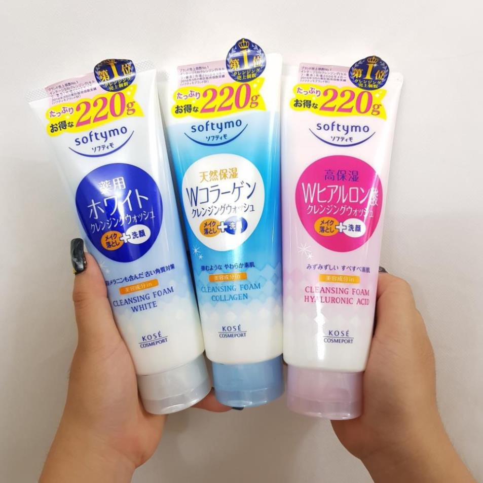 Sữa rửa mặt KOSE Softymo sữa rửa mặt Collagen White Hyaluronic Acid 220g Kamino Shop | BigBuy360 - bigbuy360.vn