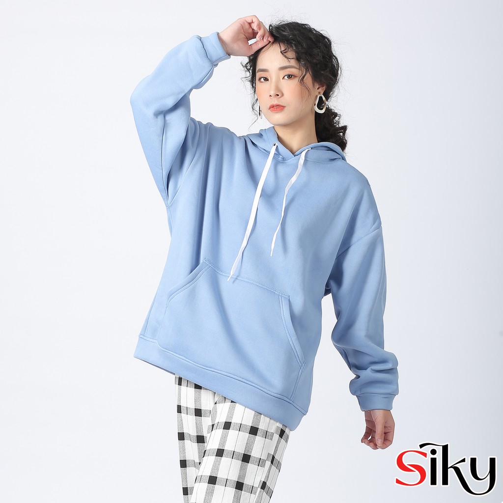 Áo hoodie nữ form rộng basic - Siky | BigBuy360 - bigbuy360.vn