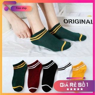 Combo 3 đôi tất cổ ngắn tất nữ vớ ngắn vớ nữ co giãn tốt tất kẻ sọc nữ phukienvppbinhduong