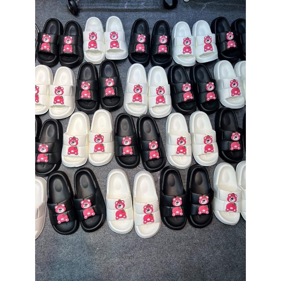 Dép unisex quai ngang, Mẫu bánh mì 💓 SIÊU ÊM 💓 Họa tiết KAWS