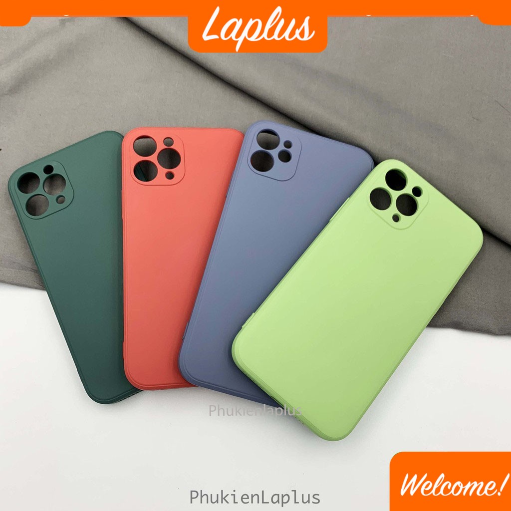 Ốp Lưng Iphone Chống Bẩn Trơn Full Viền Cạnh Vuông Cao Cấp Dành Cho Đủ Các Dòng Ip - Giao Hàng Hỏa Tốc Nowship