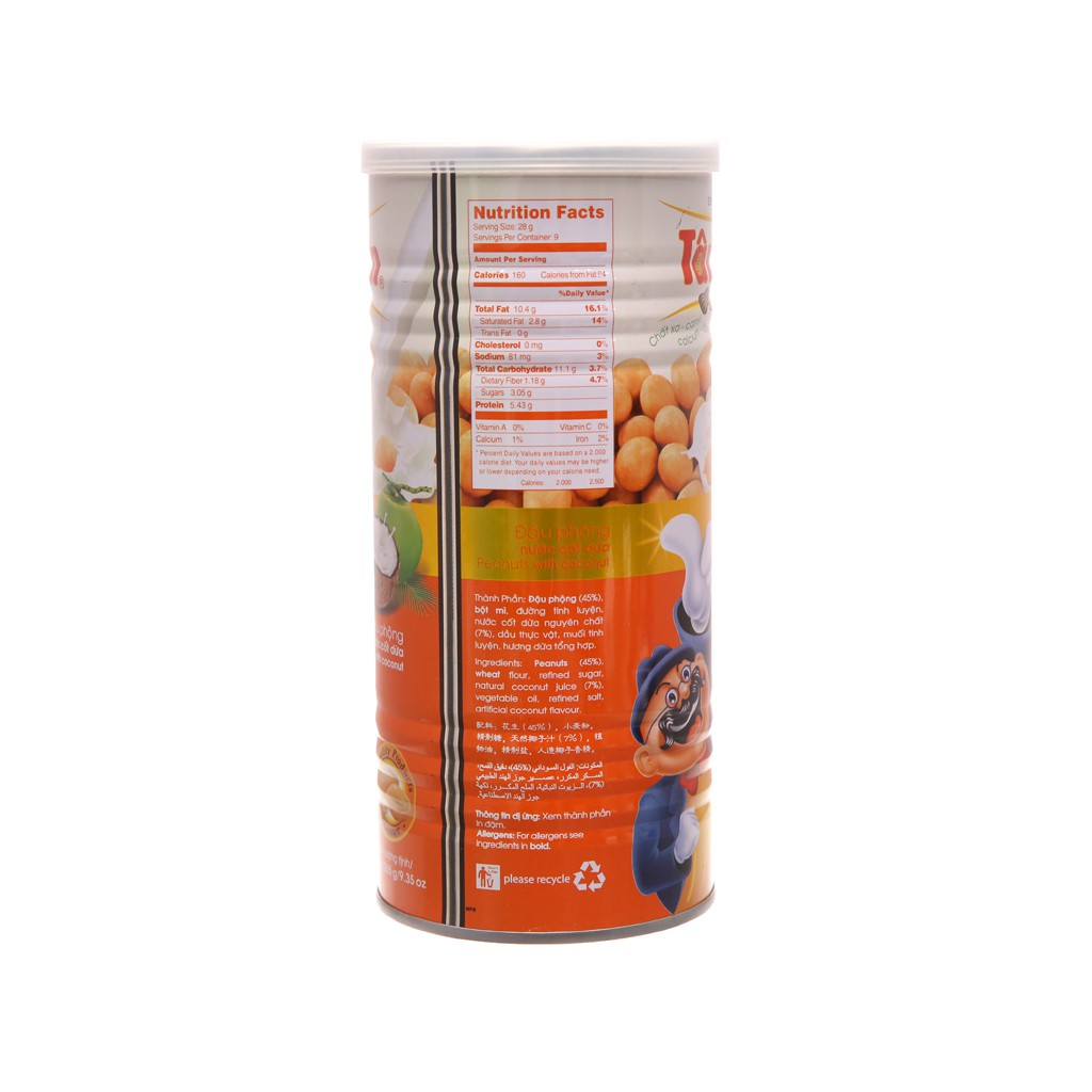 Đậu phộng nước cốt dừa Tân Tân lon 265g
