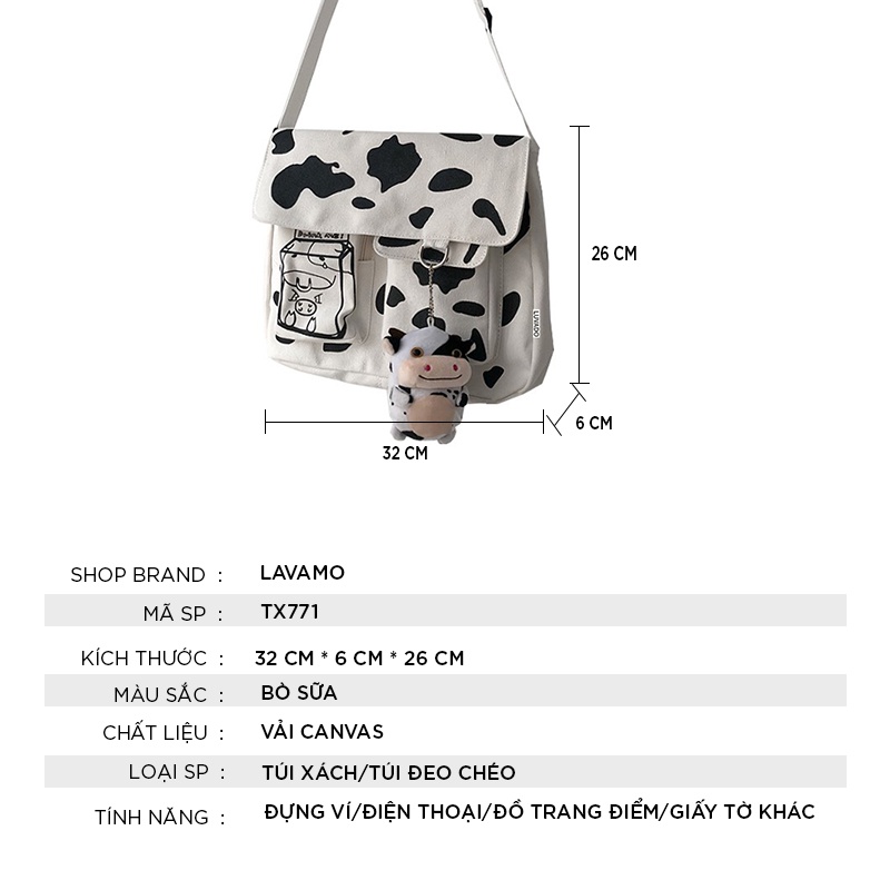 Túi tote vải mềm trơn đeo chéo canvas giá rẻ TX771