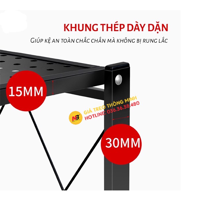 Kệ Sắt Để Đồ Gấp Gọn Đa Năng 3 - 4 Tầng - Kệ Để Đồ Có Bánh Xe Di Chuyển - Hàng Nhập Khẩu [ Rẻ Hơn Vando ]