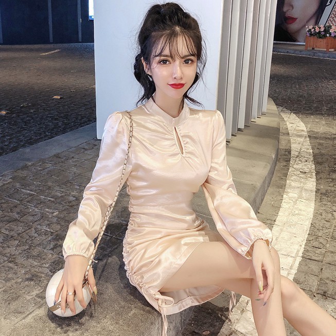 Đầm nữ dáng ôm tay kiểu tay dài Emilyshop