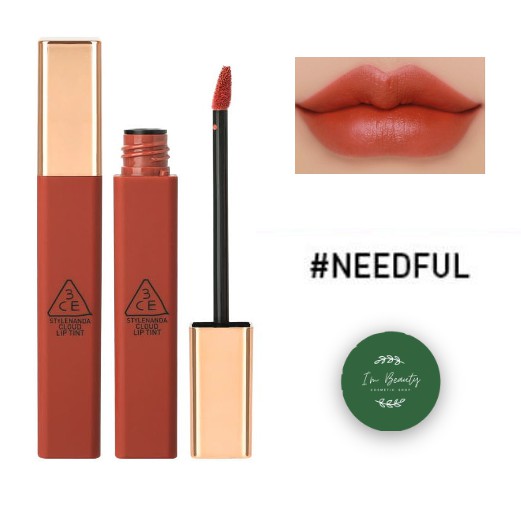 [Chính Hãng 3CE] Son 3CE Kem Cloud Lip Tint Màu #Needful Cam đỏ gạch