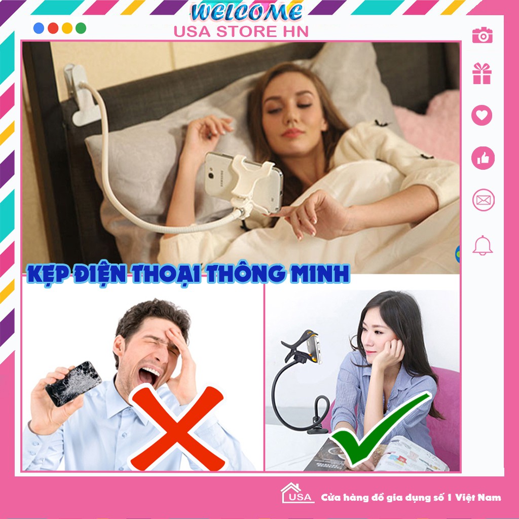 Kẹp điện thoại - Kẹp đuôi khỉ đỡ điện thoại thông minh