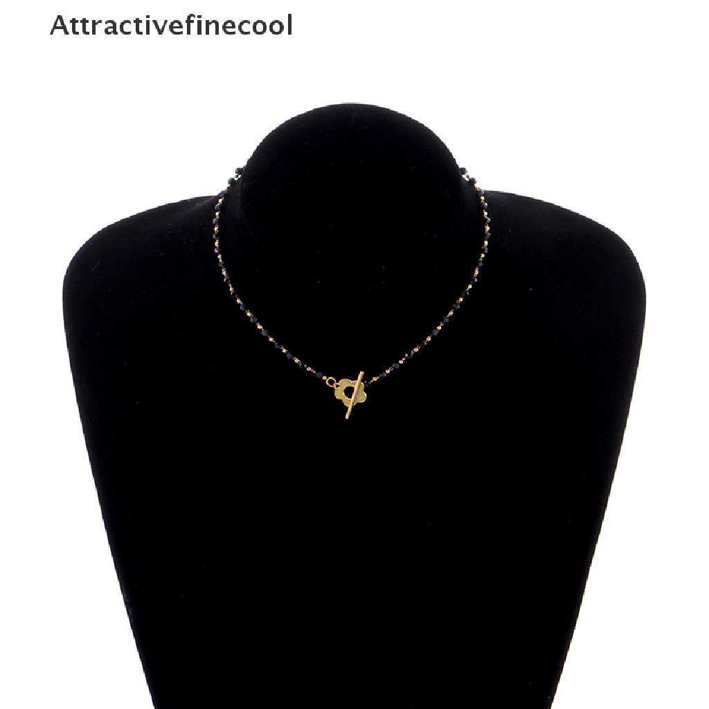 Vòng Cổ Choker Đính Hạt Thủy Tinh Màu Đen Sang Trọng Thời Trang Cho Nữ