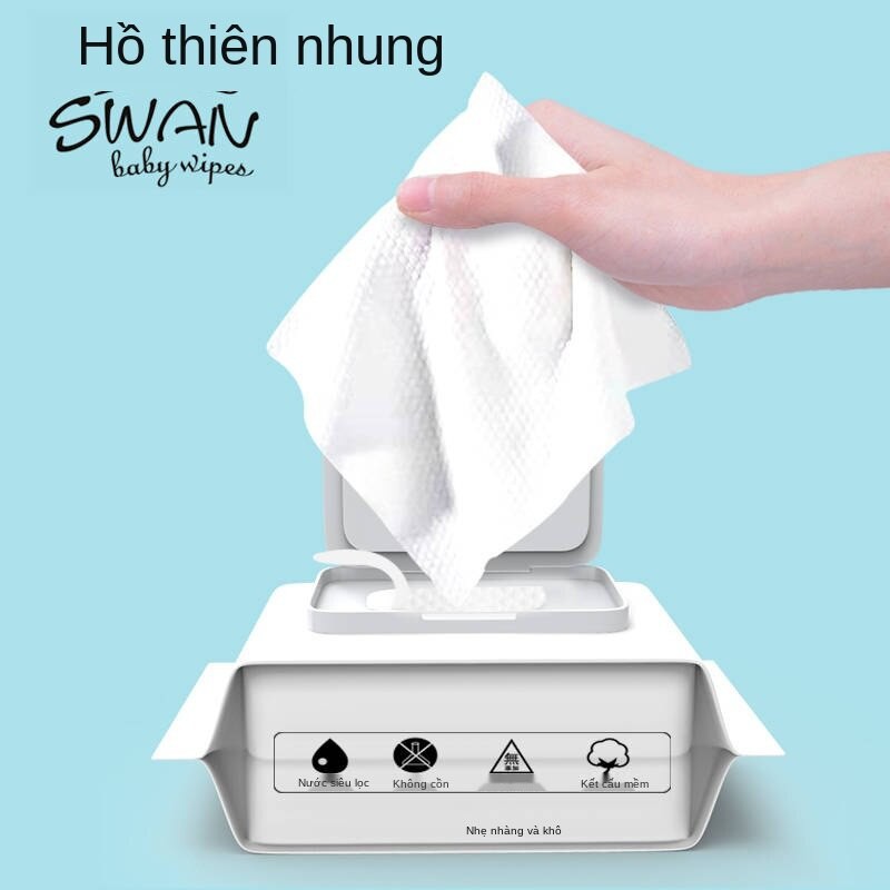 Swan Lake Wipes Baby Hand Đặc biệt Bao bì lớn với bìa Nữ Học sinh Khăn giấy Bán buôn