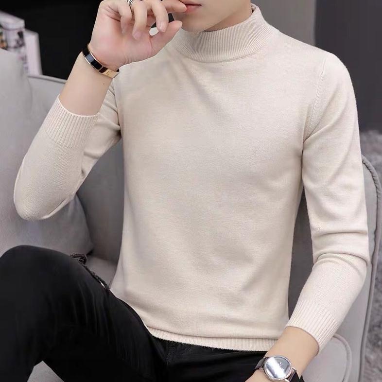 (SHOP XINH) Áo Len Nam Cổ Cao 3 Phân SUKIYA Hàng Cao Cấp Mềm Mịn AL35
