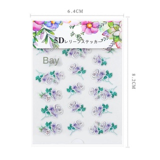Sticker nail Miếng dán móng tay hoa 5D