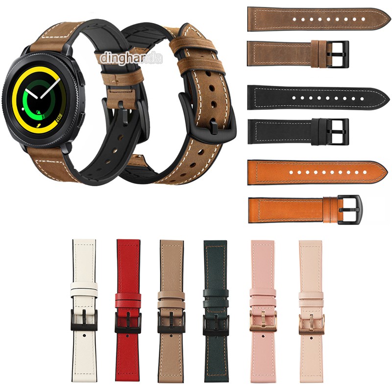 Dây đeo bằng da thật dành cho đồng hồ thông minh Samsung Gear Sport S4