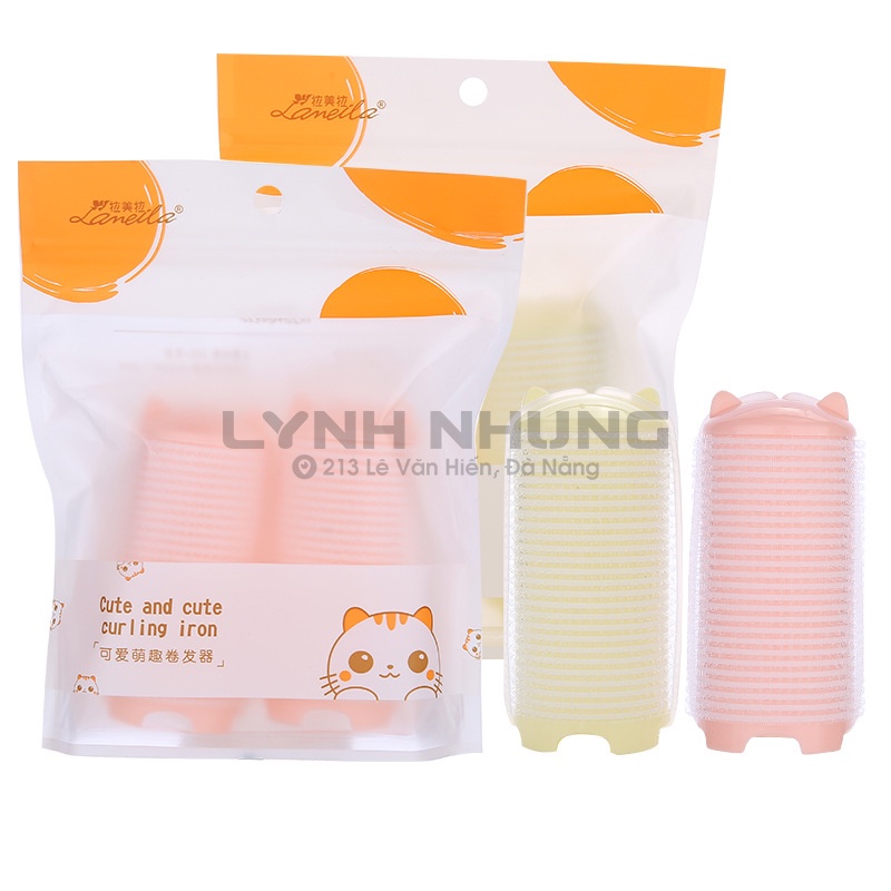 Set 02 lô cuốn tóc dễ thương, tiện lợi, nhỏ gọn và giữ nếp lâu, tự nhiên và không gây hư tổn tóc C268