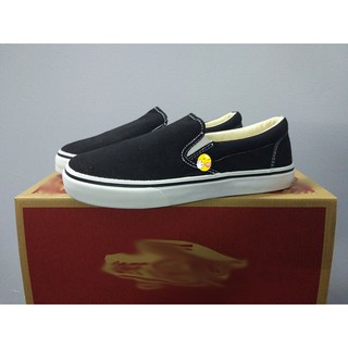 Giày thể thao vans lười đen - tặng kèm hộp
