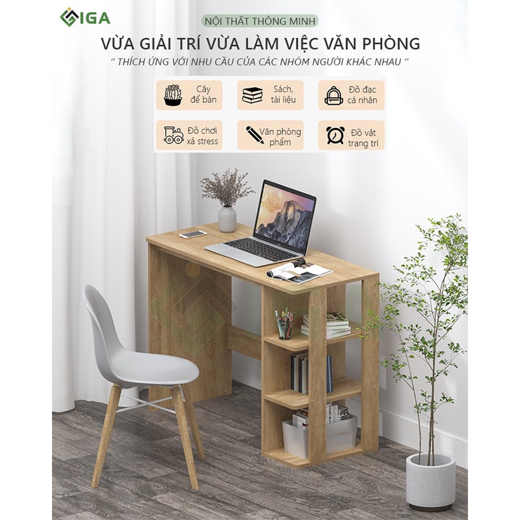 [HỎA TỐC]Bàn làm việc, bạn học thông minh màu gỗ cháy. GP73.08