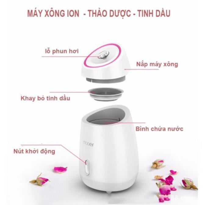 Máy xông 💓FREESHIP💓 Máy xông hơi mặt hoa quả tươi tự động 2 trong 1 làm sạch mặt và khử độc tố, trị mụn 4074