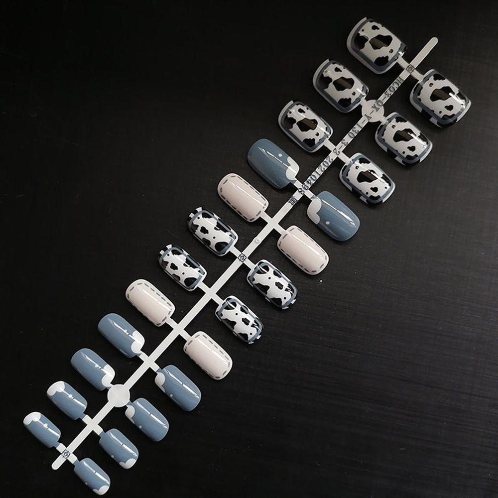 Bộ 24 Móng Tay Giả Họa Tiết Da Báo Lấp Lánh Chất Lượng Cao