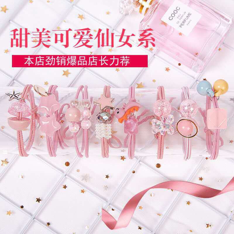 SÉT 8 DÂY CỘT TÓC CHO NGƯỜI LỚN VÀ TRẺ EM, MÀU SẮC HẤP DẪN DỄ THƯƠNG, THÍCH HỢP CHO NÀNG ĐIỆU ĐÀ
