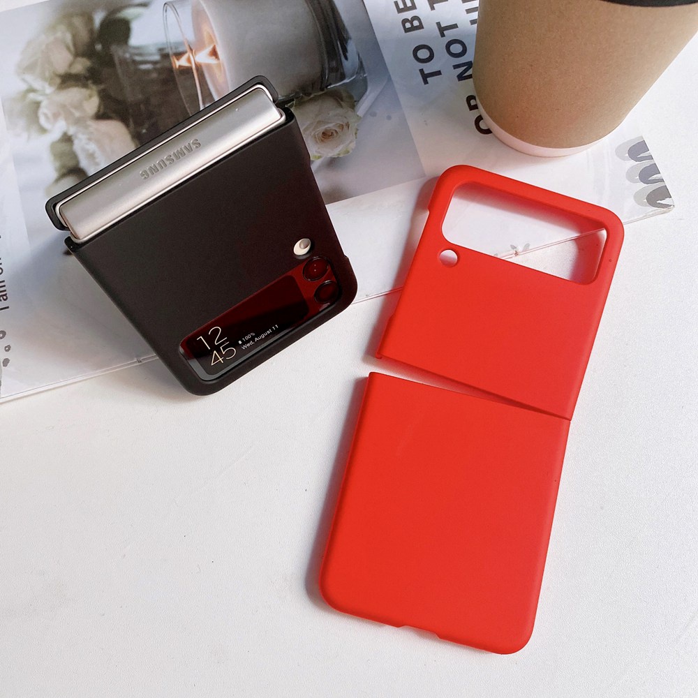 Ốp Điện Thoại Màu Kẹo Trơn Bóng 2 Trong 1 Cho Samsung Galaxy Z Flip 5 4 3