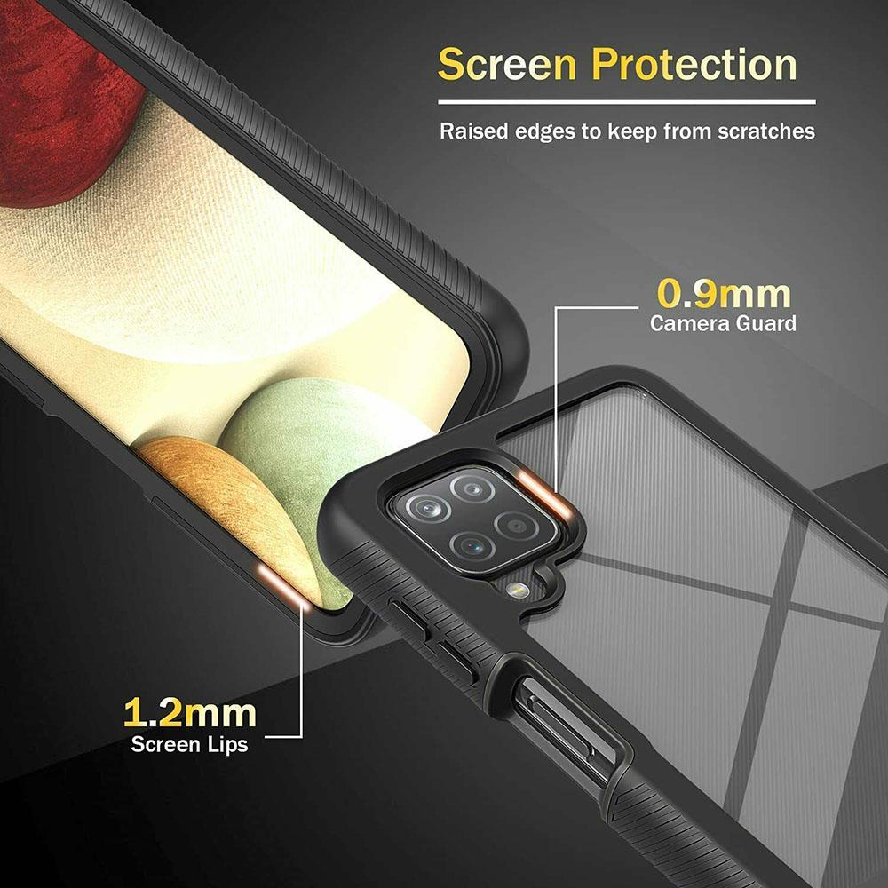 MYRONGVN Ốp Điện Thoại TPU Chống Sốc Chống Rơi Tích Hợp Bảo Vệ Màn Hình Cho Samsung Galaxy A21s A12