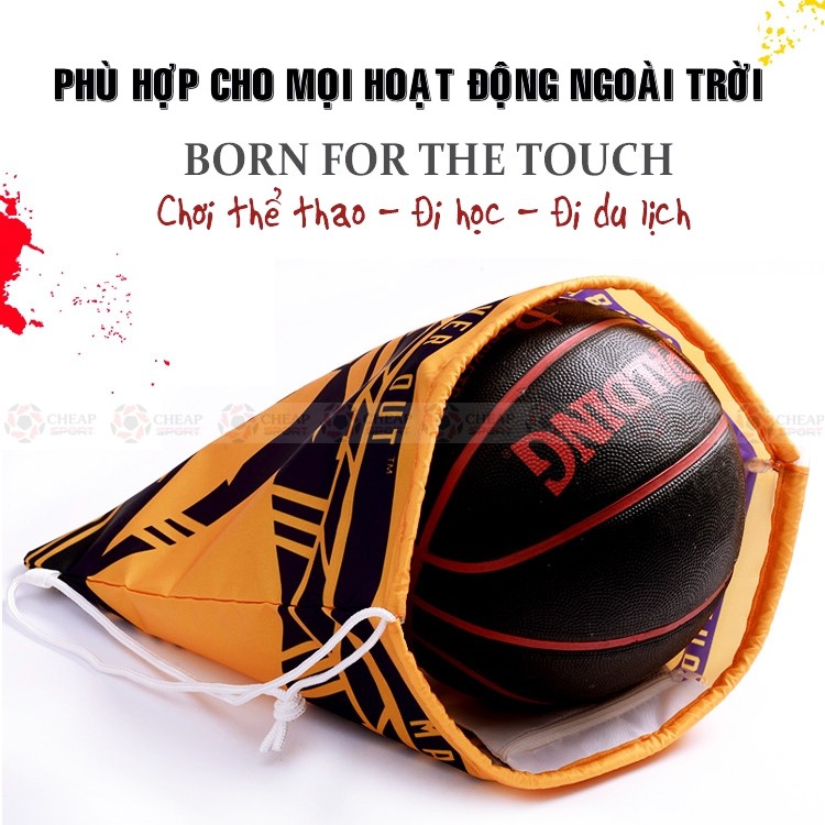 Túi Rút Vải Dù Bóng Rổ NBA 3.0 Chất Liệu Chống Nước Nhỏ Gọn In Logo Kobe Jordan James Curry Irving Harden