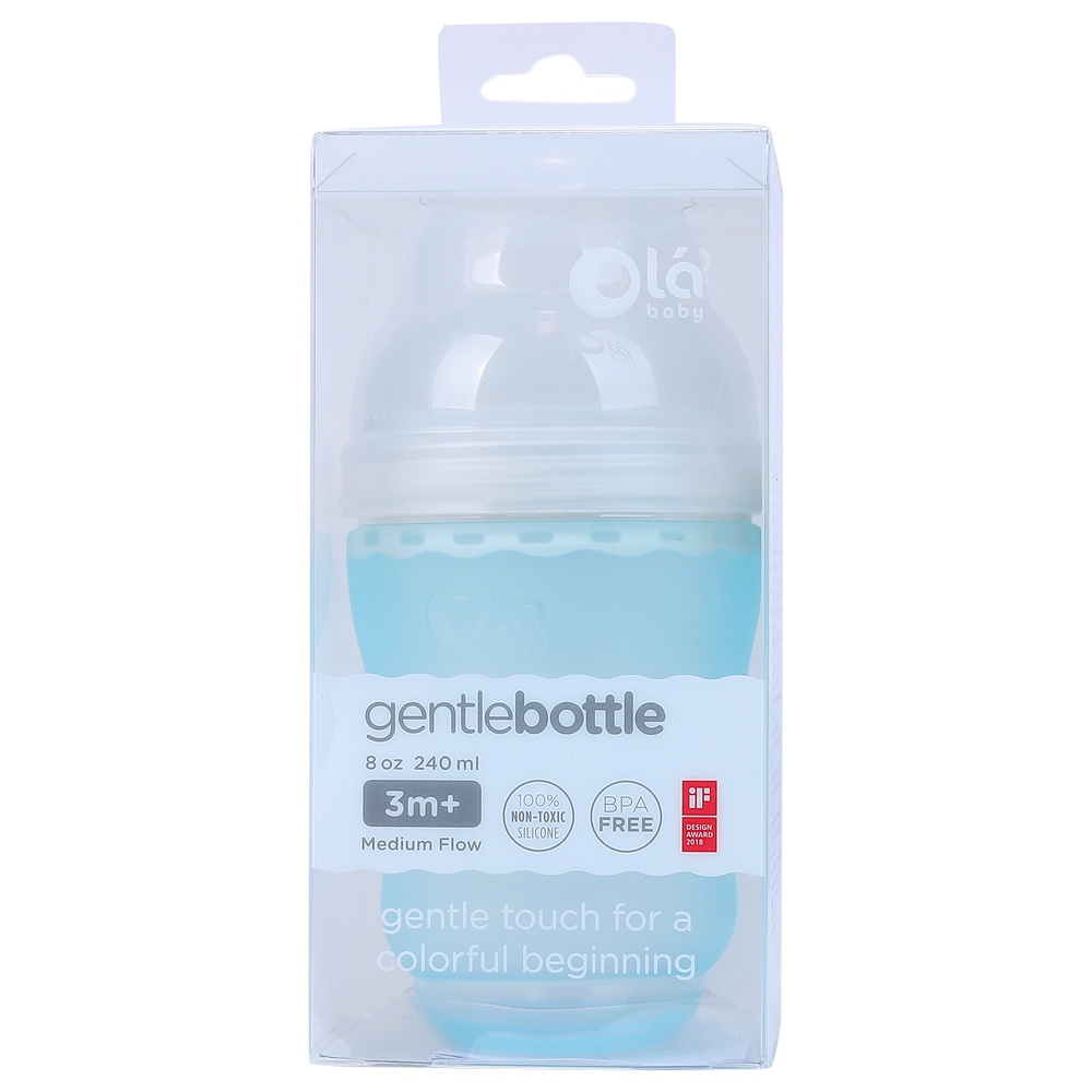 Bình sữa Olababy 240ml - Xanh dương