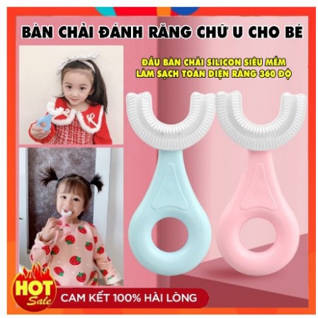 Combo Bàn Chải Đánh Răng Chữ U + Kem Đánh Răng Dạng Bọt Cho Bé