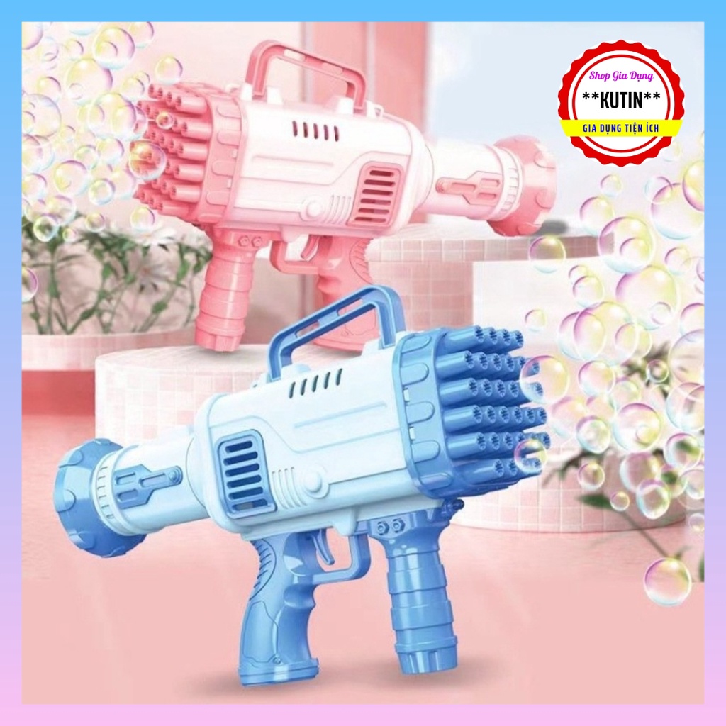 Súng Bắn Bong Bóng - Súng Bắn Bóng Xà Phòng Loại Lớn 32 Nòng Siêu Ngầu Cực Cool