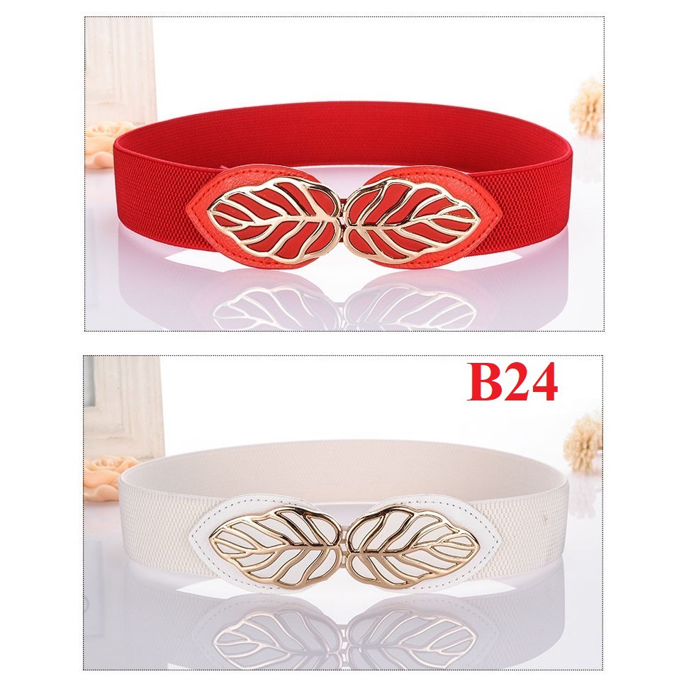 Đai váy belt lá vàng mới B24