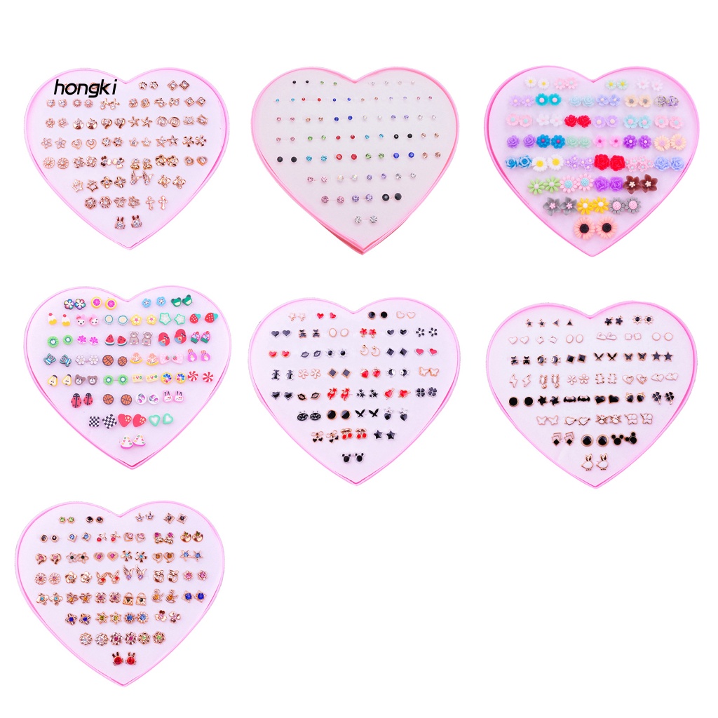 Set 36 Đôi Bông Tai HoạT HìNh Xinh XắN