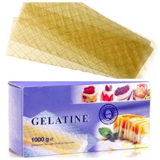 Gelatine/ Gelatin lá ( 1 lá) làm pudding rau câu