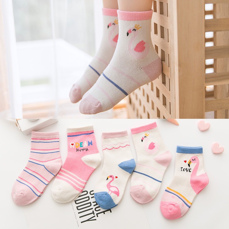 [LOẠI 1] Set 5 đôi tất cotton cho bé 1-4 tuổi - Tất trẻ em cao cấp nhiều mẫu ngộ nghĩnh, chất liệu sang xịn mịn