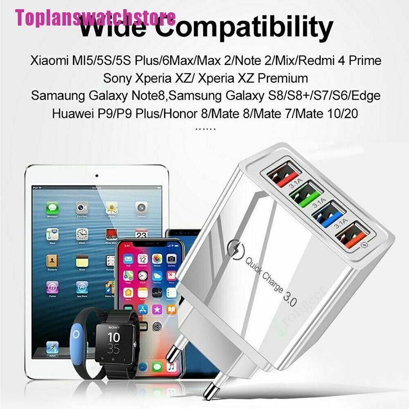 Củ Sạc Nhanh 4 Cổng usb 3.0