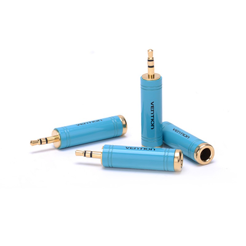 Đầu chuyển đổi tai nghe mạ vàng từ đầu cắm 3.5mm sang cổng cắm 6.5mm cho micro