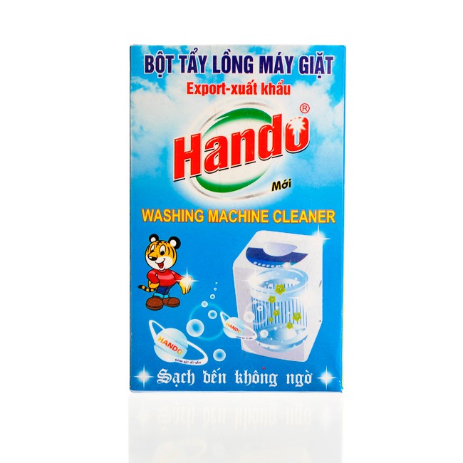 Bộ 2 hộp 4 gói tẩy lồng máy giặt vệ sinh siêu mạnh Hando 200g