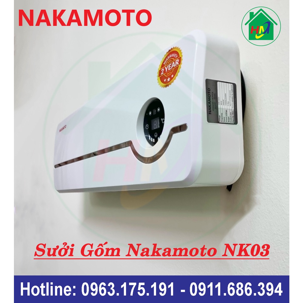 Máy Sưởi Gốm Treo Tường Nakamoto NK03