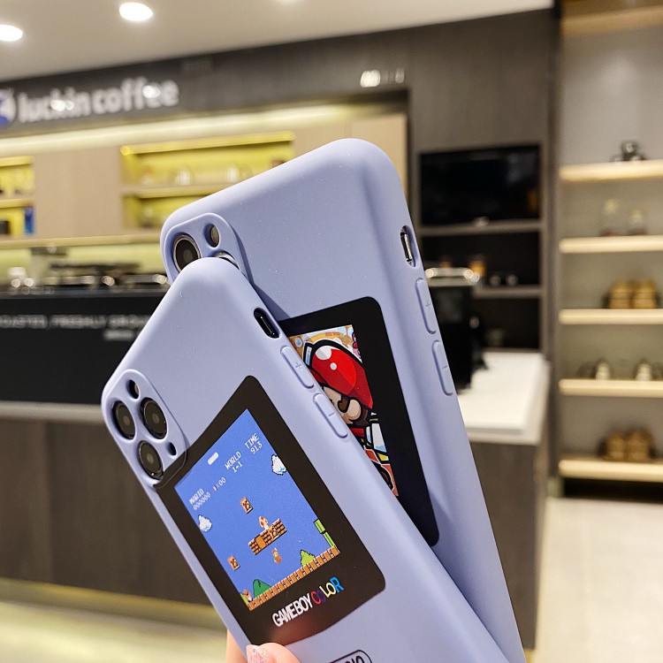 [ IPHONE ] Ốp Lưng Silicon Màu Bảo Vệ CAMERA Super Mario - E005