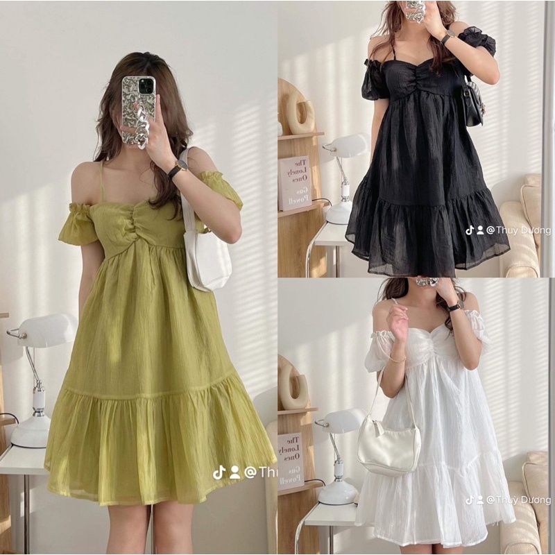[NEW]VÁY TƠ 2s CÚP NGỰC DÁNG XOÈ “RAISI DRESS” siêu xinh