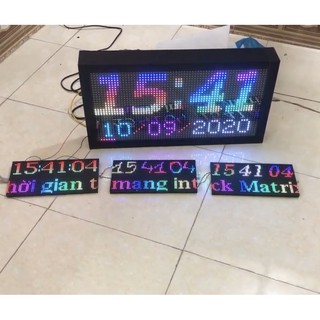 Đồng hồ led ma trận p5 full color chạy chữ