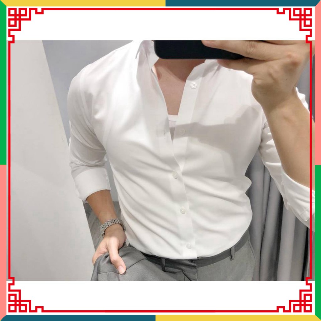 Áo sơ mi nam trắng ⚡ Cao Cấp ⚡ Chất Cotton lịch lãm sang trọng AH4150 [Thời trang nam] | BigBuy360 - bigbuy360.vn