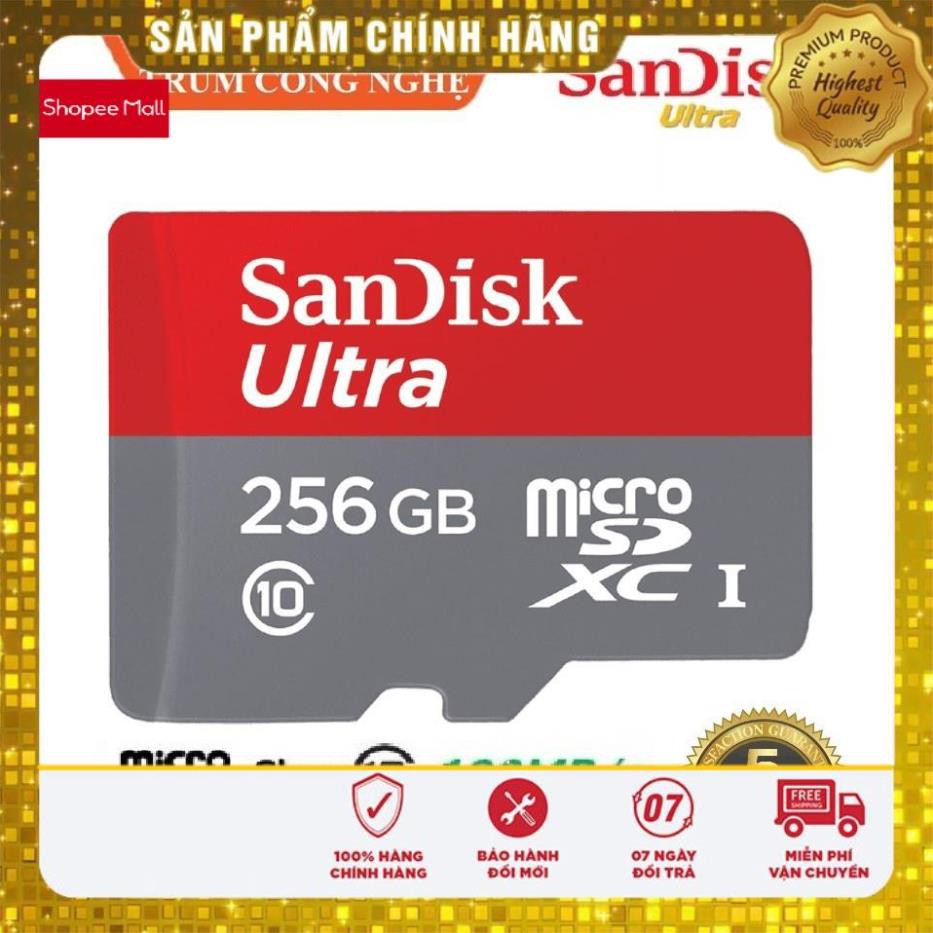 Thẻ nhớ MicroSDXC 256GB SanDisk Ultra A1 Class 10 100MB/s (Đỏ)