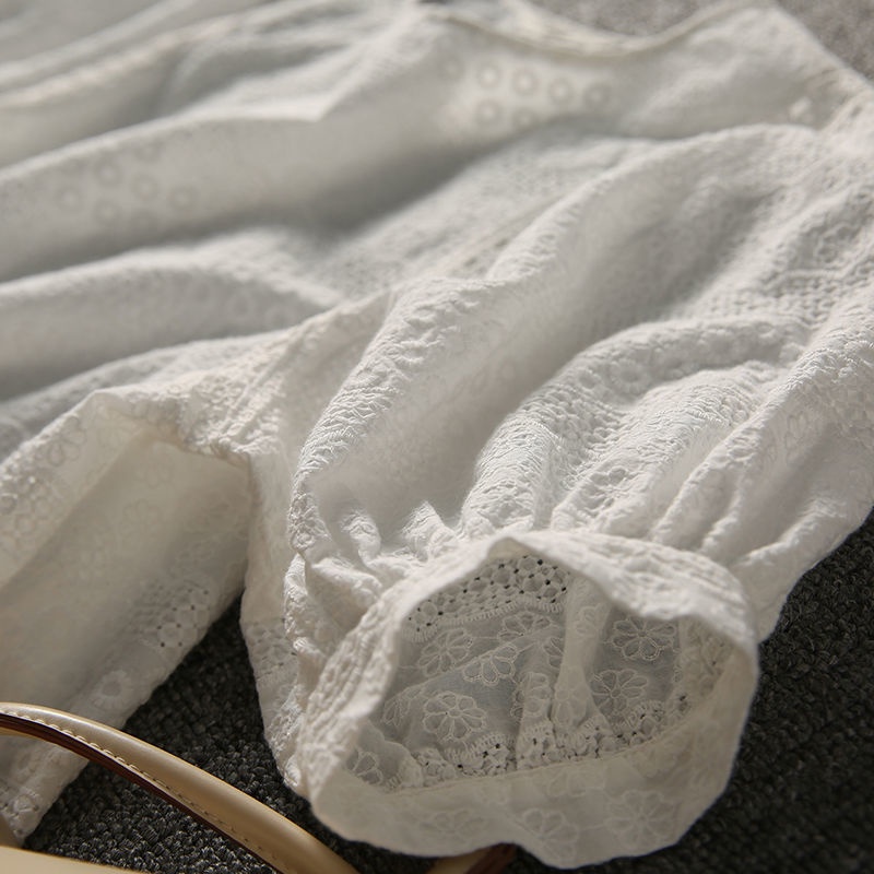 Áo ren IELGY tay ngắn màu trơn thời trang cho nữ