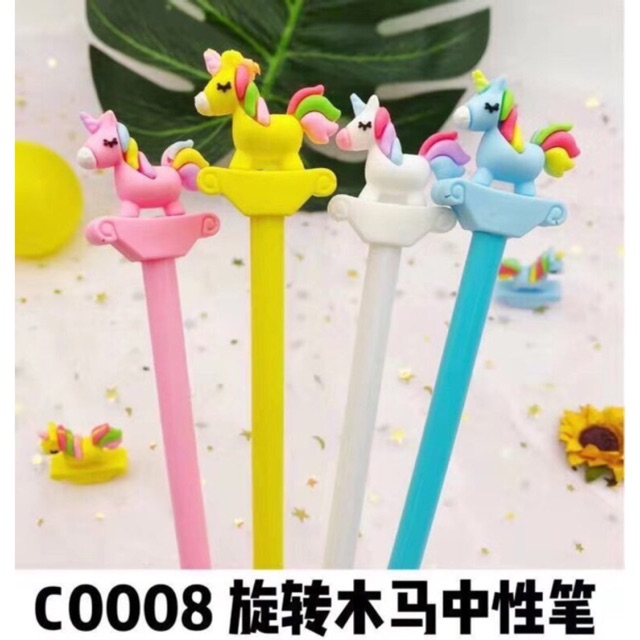 Bút gel xanh unicon