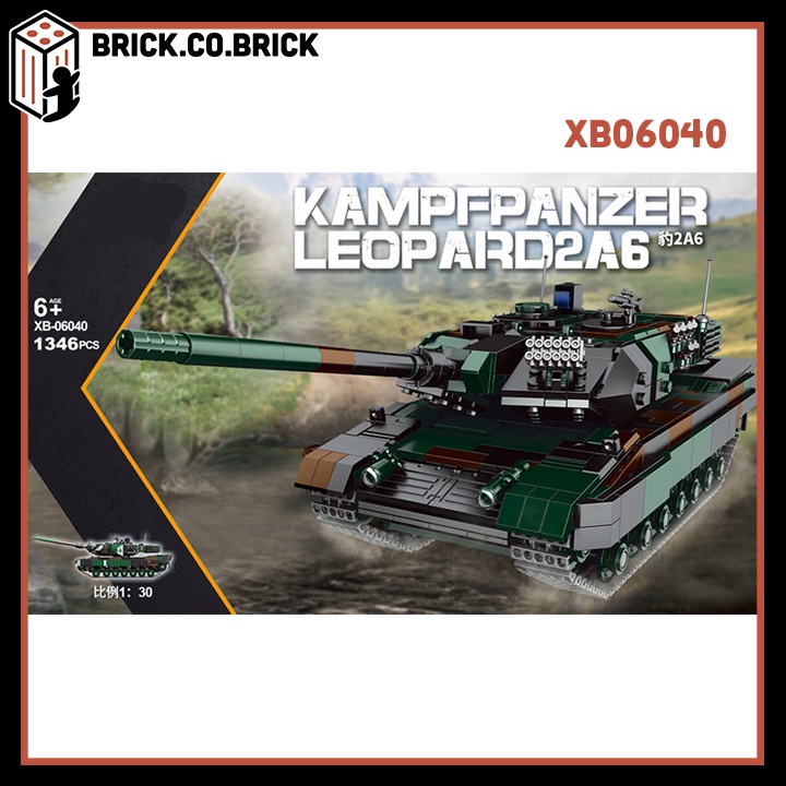 Xếp Hình Kampfpanzer Leopard 2A6 Mô Hình Lắp Ráp Xe Tăng Chiến đấu Của Đức Leopard 2A6 XB06040