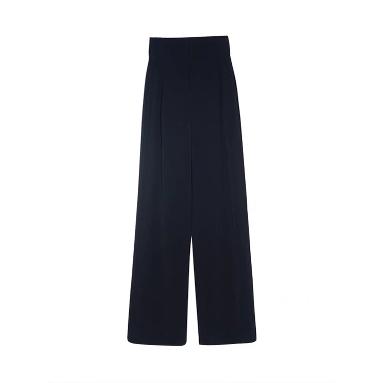 Quần Suông Cạp Cao Ống Rộng Đen Trắng Eclipse Clothing Quần Xuông